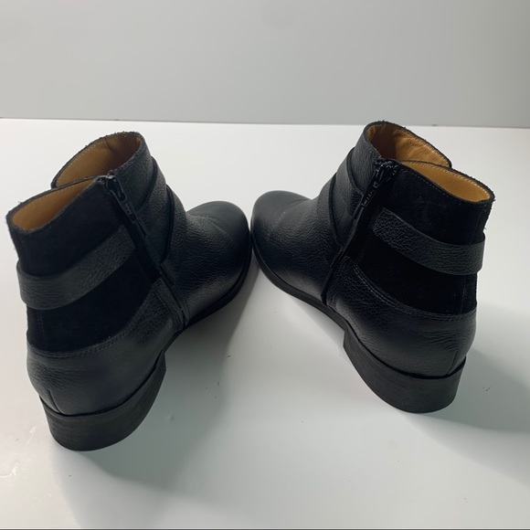 Sezane black leather low octave ankle boots sz 38 - Picture 4 of 7